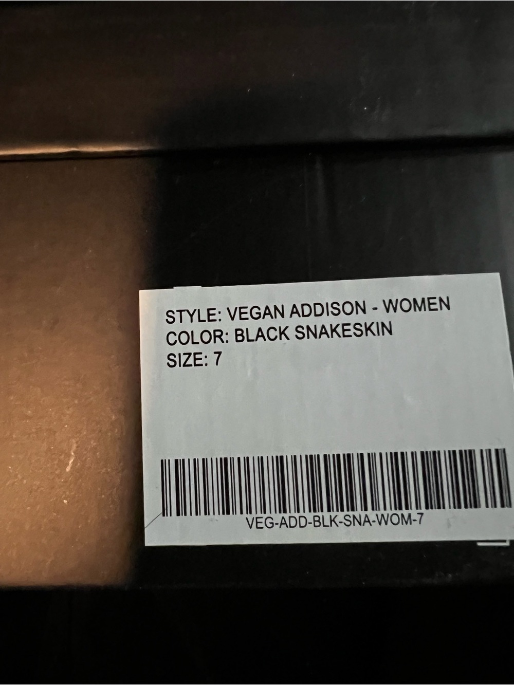 NIB ADDISON – BLACK SNAKESKIN VEGAN LEATHER CHELSEA BOOTS - Picture 6 of 6